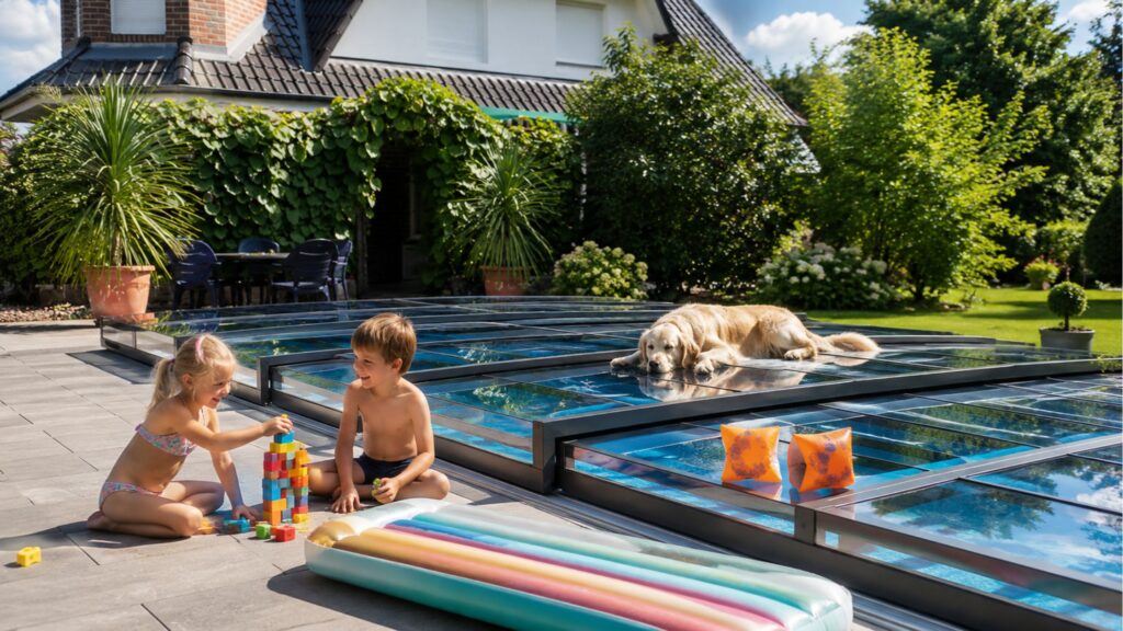 Poolsicherheit mit Überdachung